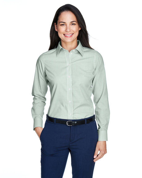 DEVON AND JONES Ladies' Crown Collection® Banker Stripe Woven Shirt