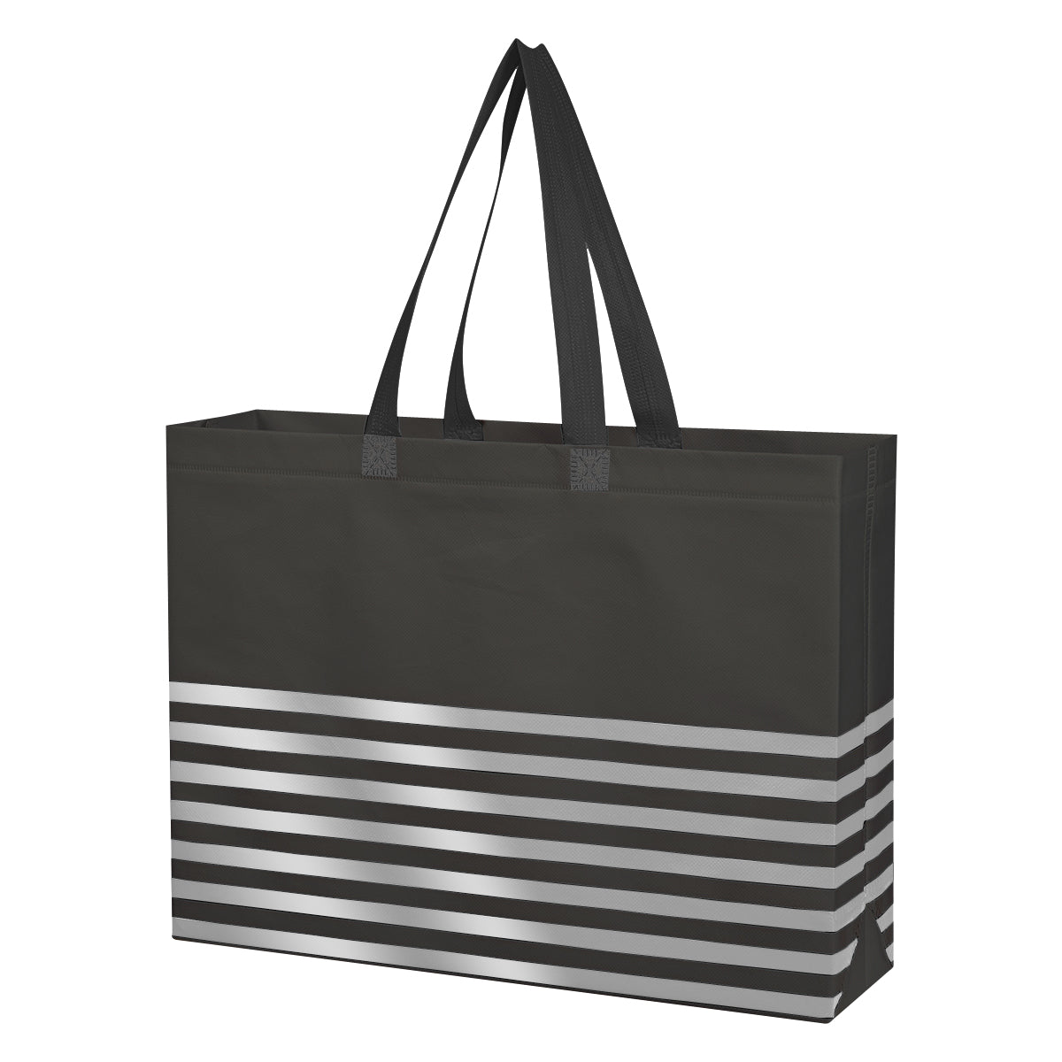 Non-woven Horizontal Stripe Tote Bag
