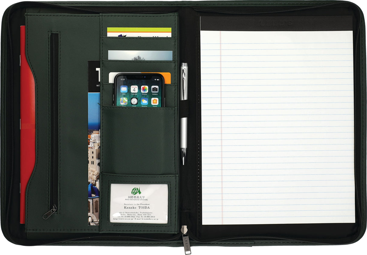 Executive DuraHyde Zippered Padfolio FSC Mix Paper