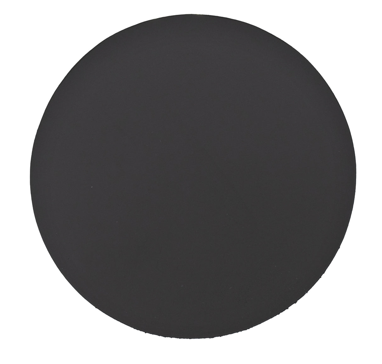 European thick bonded leather single small round coaster black - no backing
