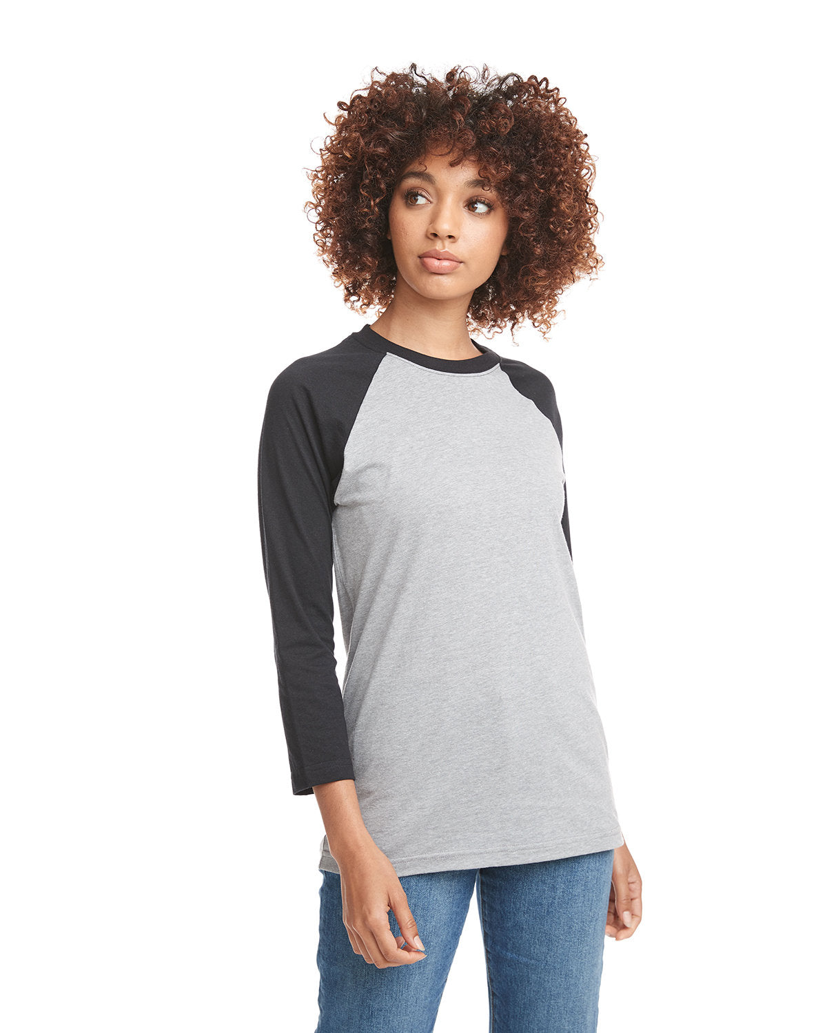 NEXT LEVEL APPAREL Unisex CVC 3/4 Sleeve Raglan Baseball T-Shirt