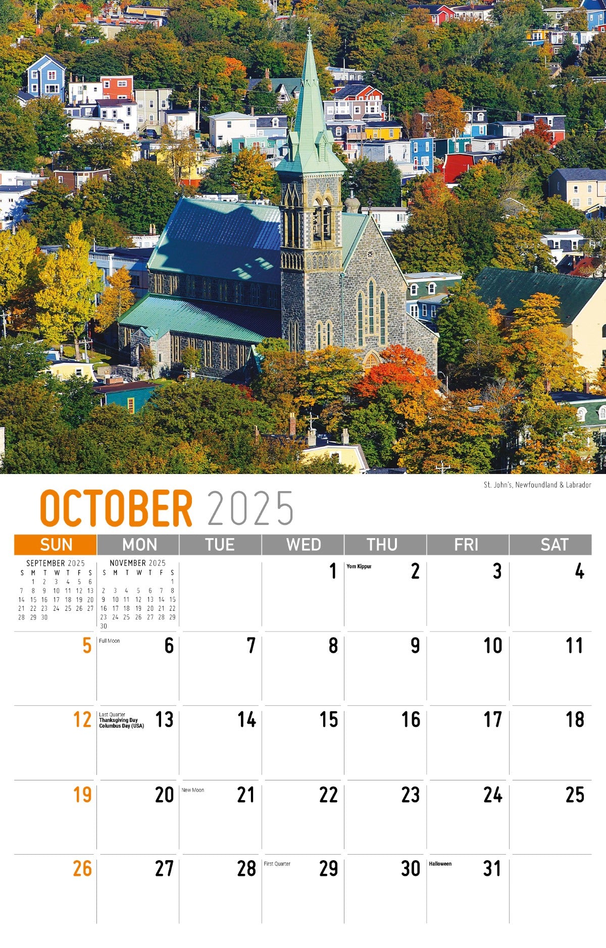 Galleria Wall Calendar 2025 Scenes of Atlantic Canada
