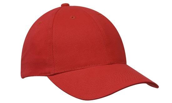 000960 Six Panel Brushed Poly Cotton Cap