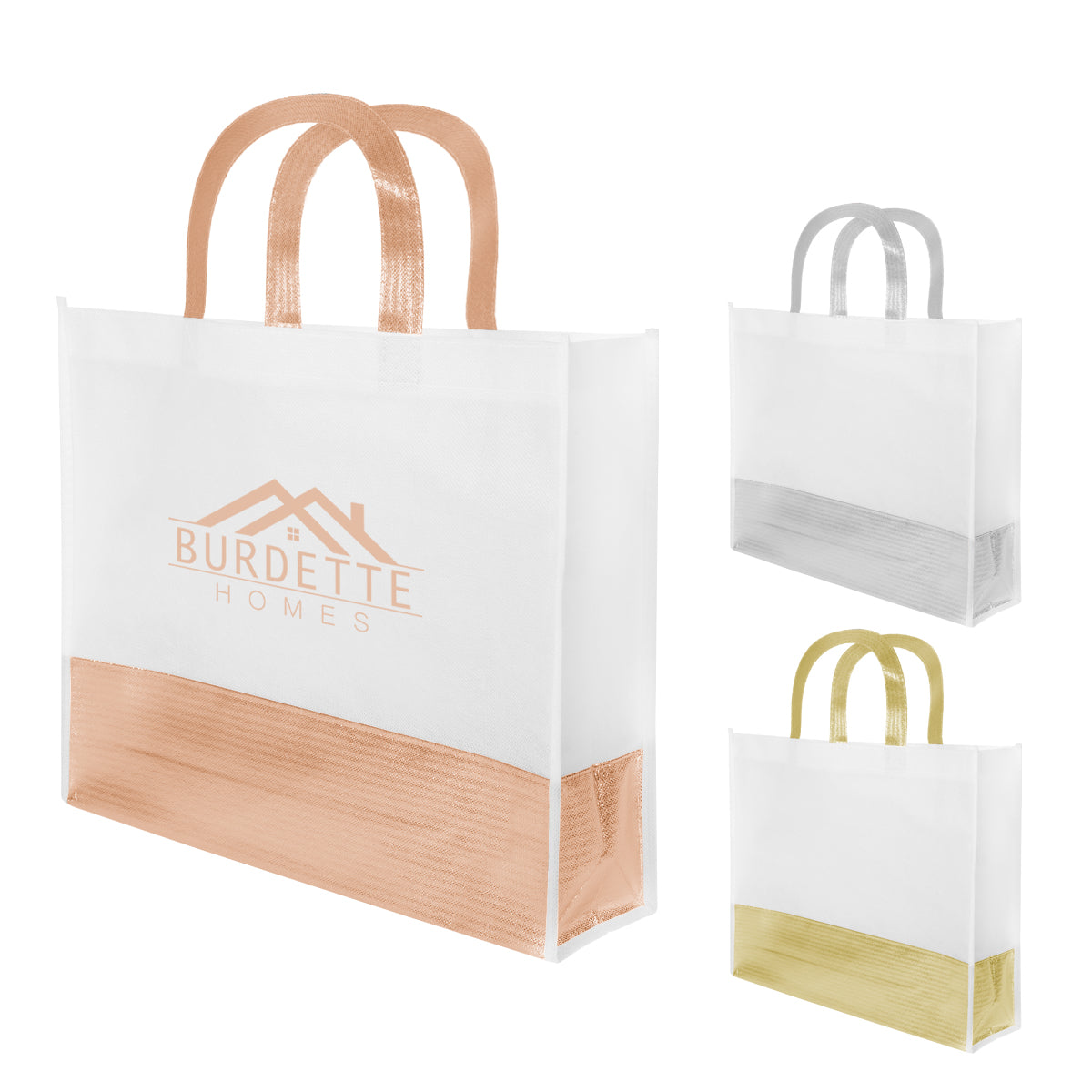 Flair Metallic Accent Non-woven Tote Bag