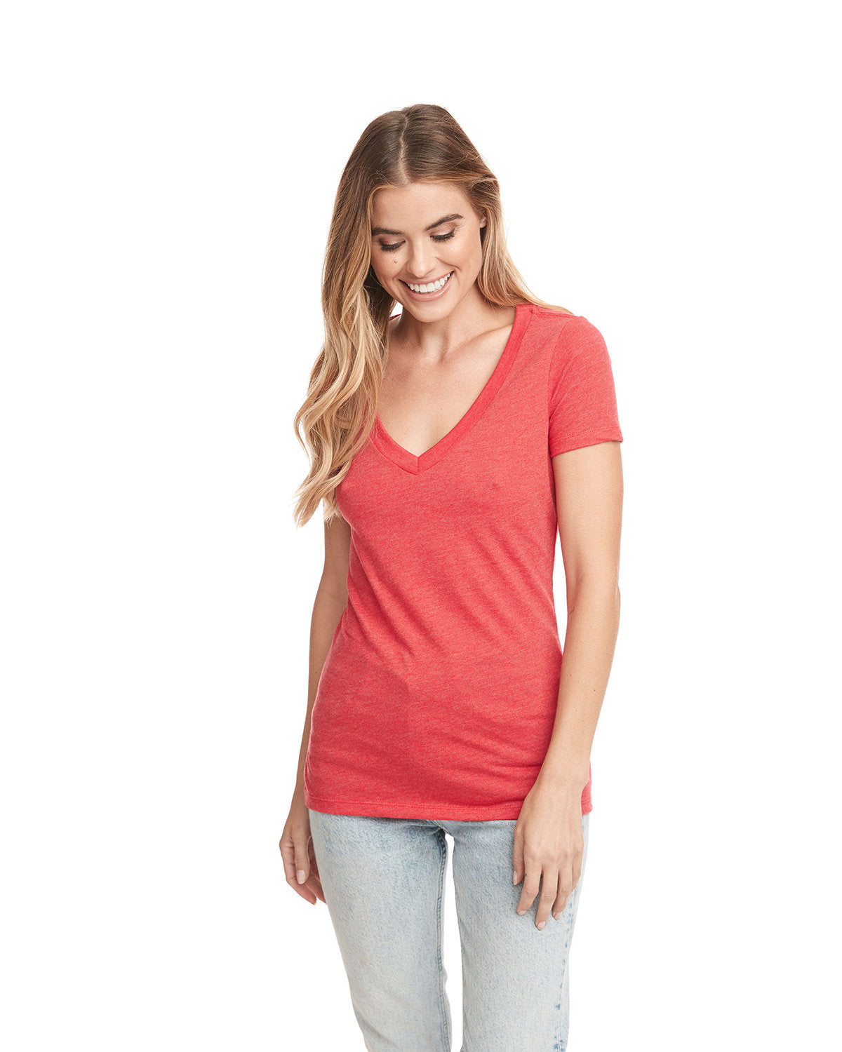 NEXT LEVEL APPAREL Ladies' CVC Deep V-Neck T-Shirt