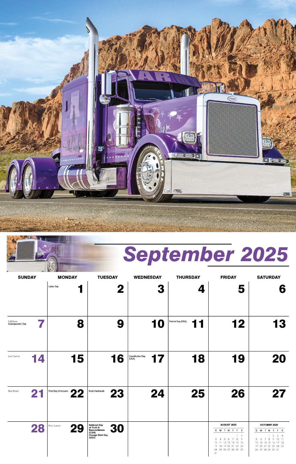 Galleria Wall Calendar 2025 Kings of the Road