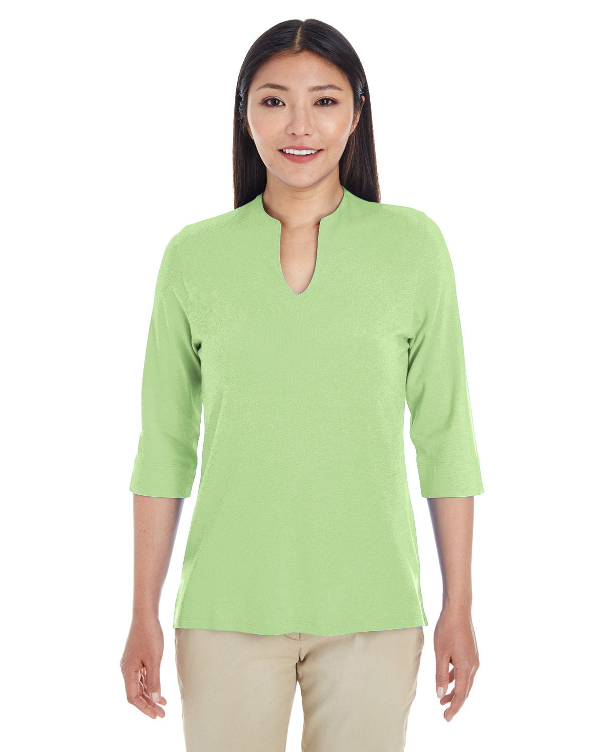 DEVON AND JONES Ladies' Perfect Fit? Tailored Open Neckline Top