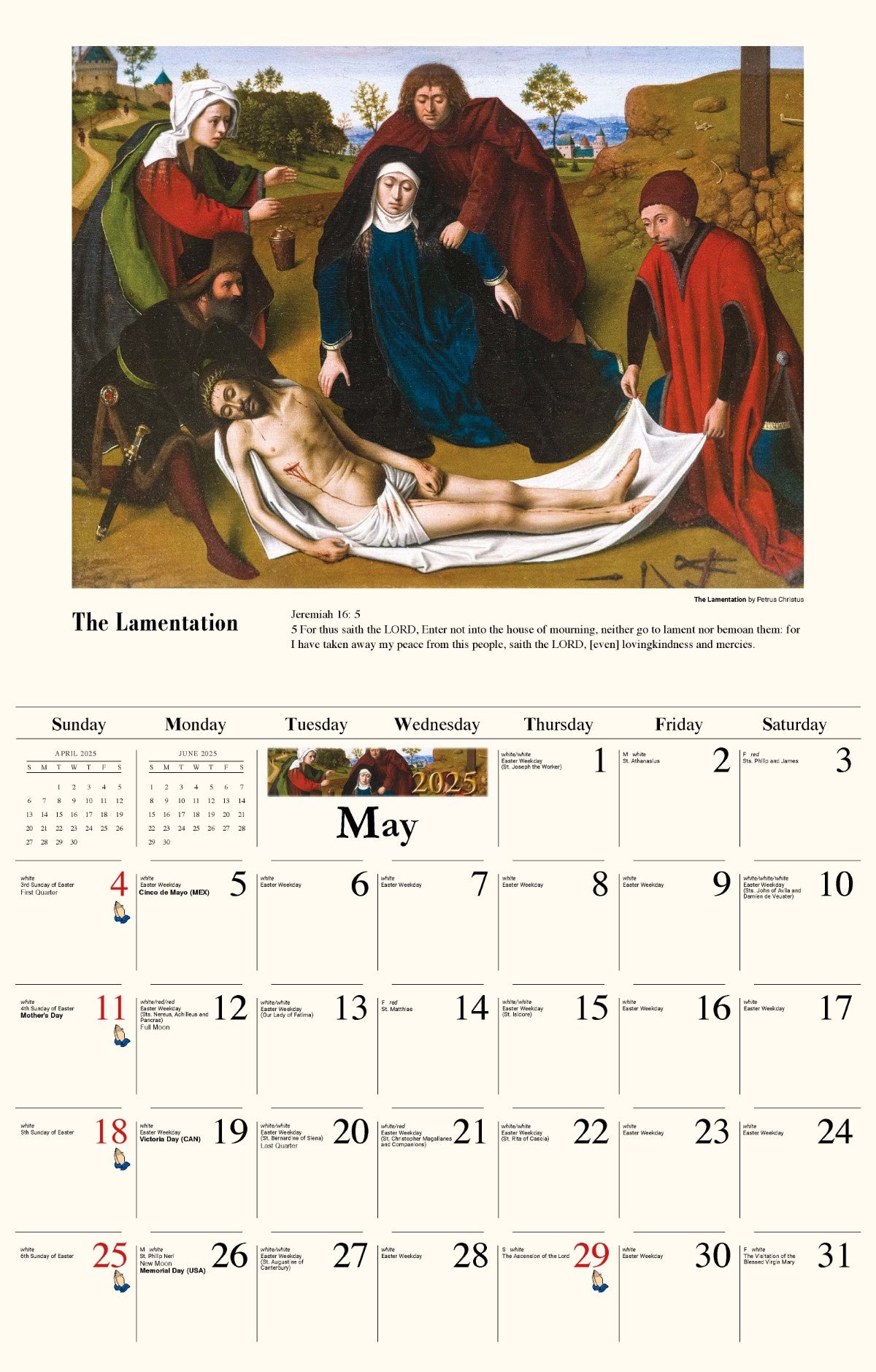 Galleria Wall Calendar 2025 Catholic Inspirations Eng.