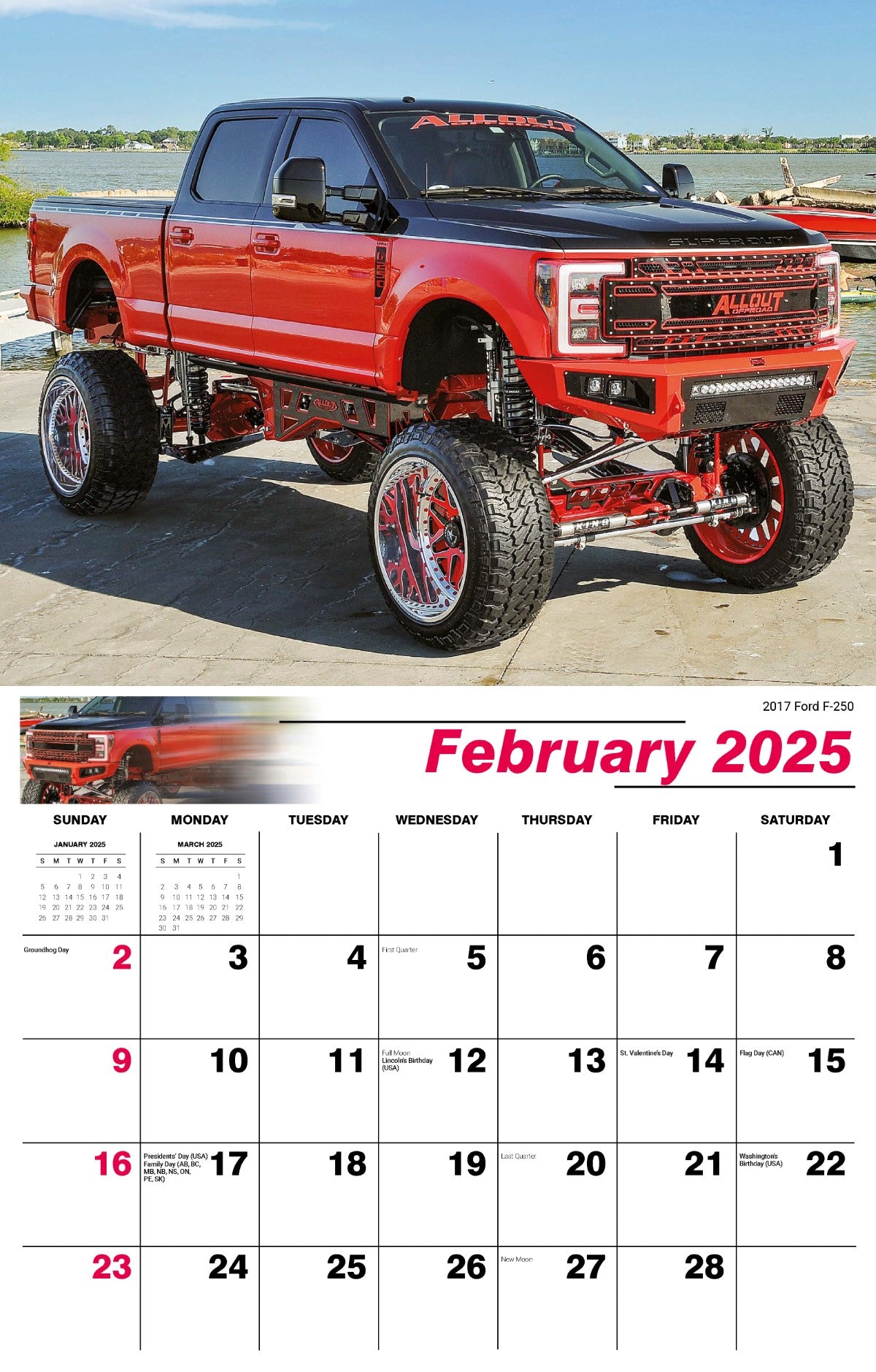 Galleria Wall Calendar 2025 Pumped Up Pickups