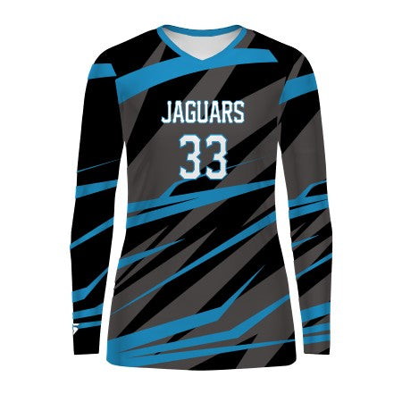 High Five Ladies' Freestyle Sublimated Long Sleeve Stretch Volleyball Jersey