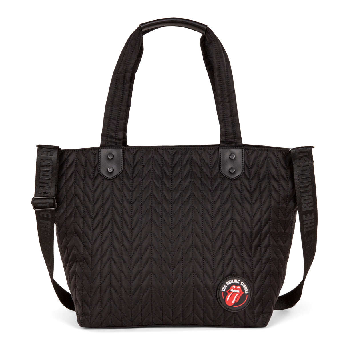 THE ROLLING STONES-ICONIC COLLECTION-Quilted Nylon Tote Bag