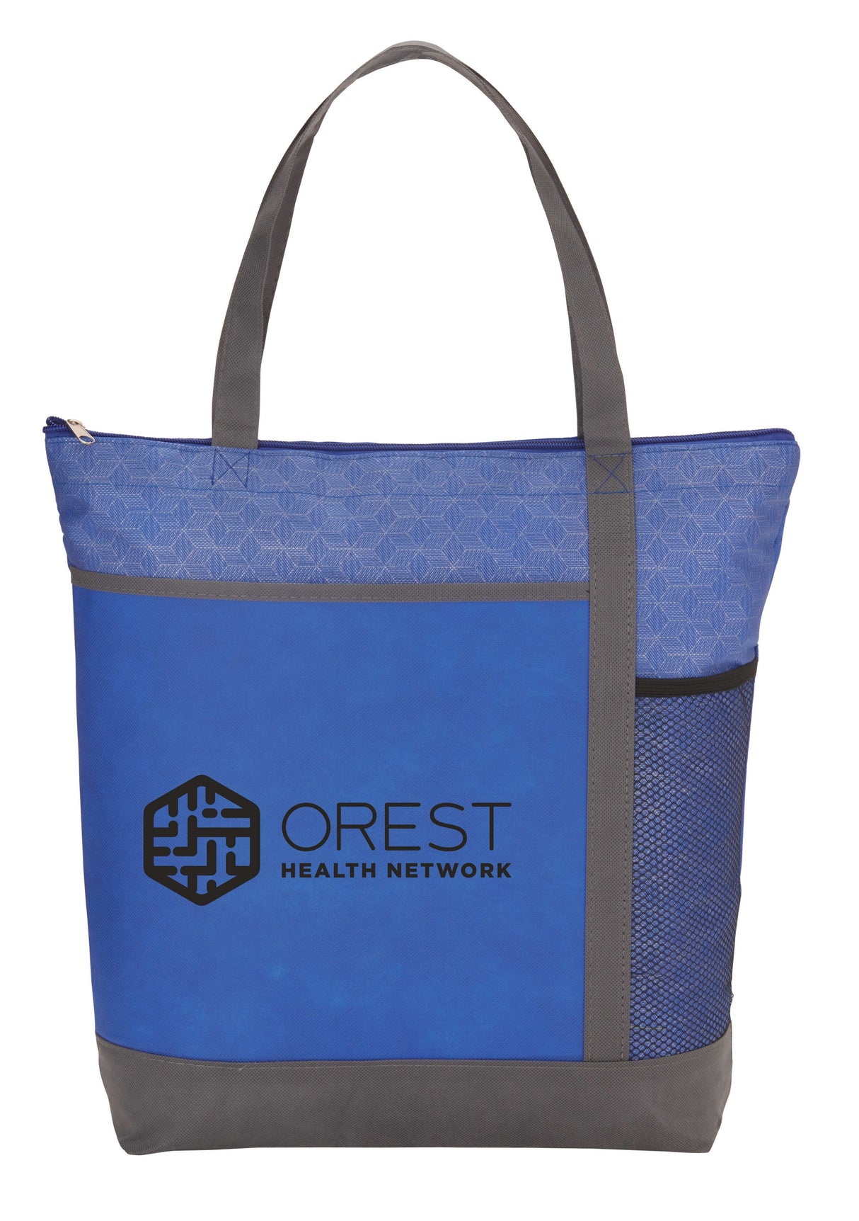 Chrome Non-Woven Zipper Convention Tote