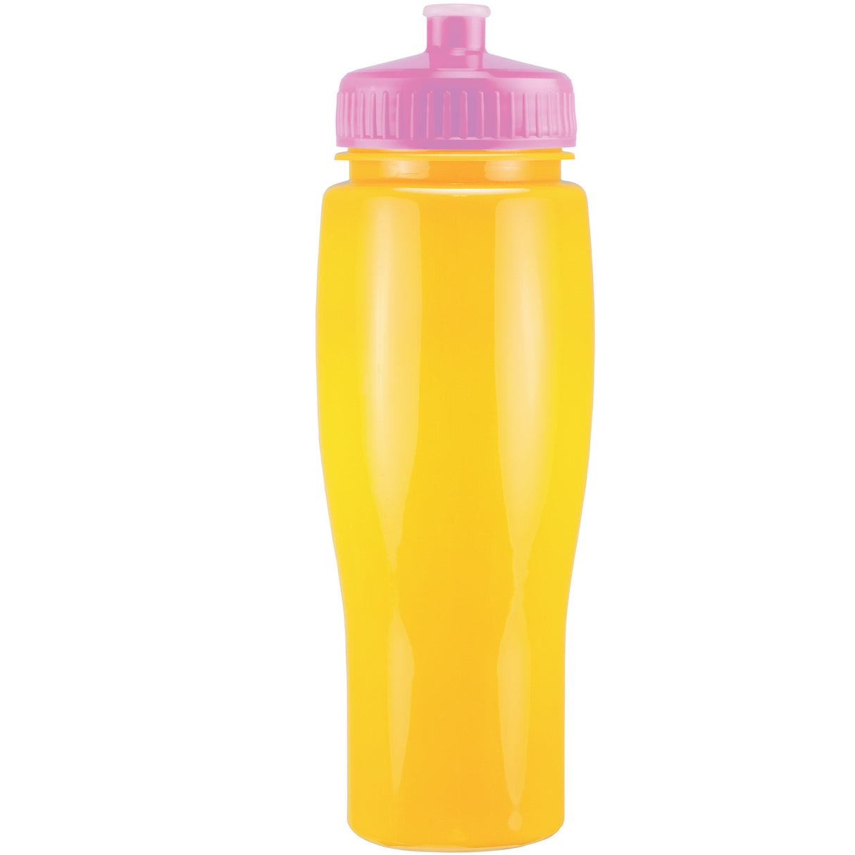 24 Oz. Contour Bottle w/ Push Pull Lid - Solid Colors