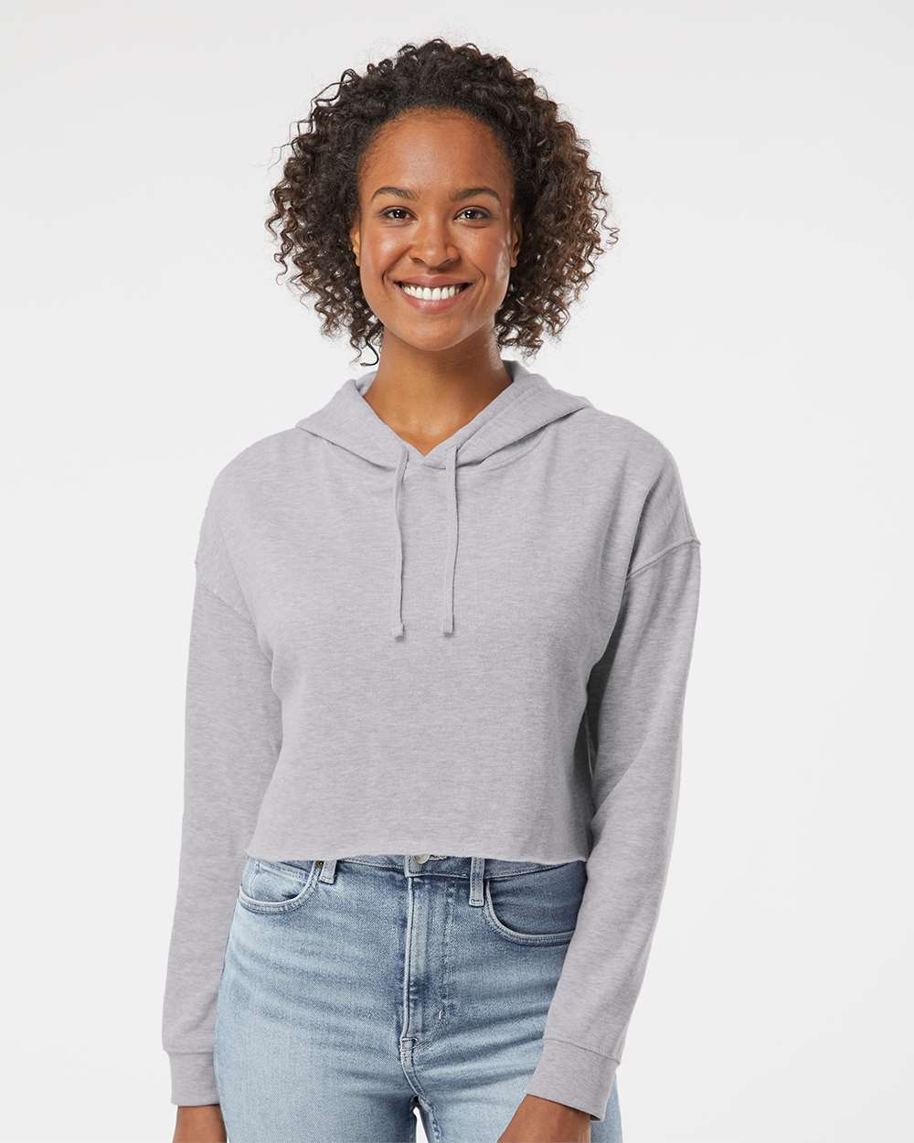 Independent Trading Co. Women's Lightweight Cropped Hooded Sweatshirt