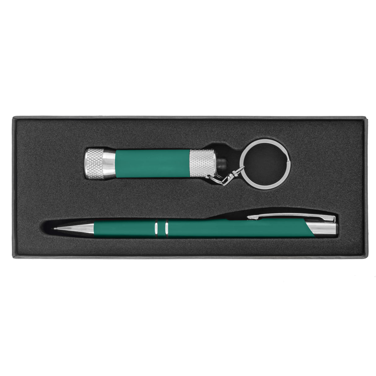 Tres-Chic & Chroma Softy - ColorJet - Full Color Metal Pen & Flashlight Gift Set