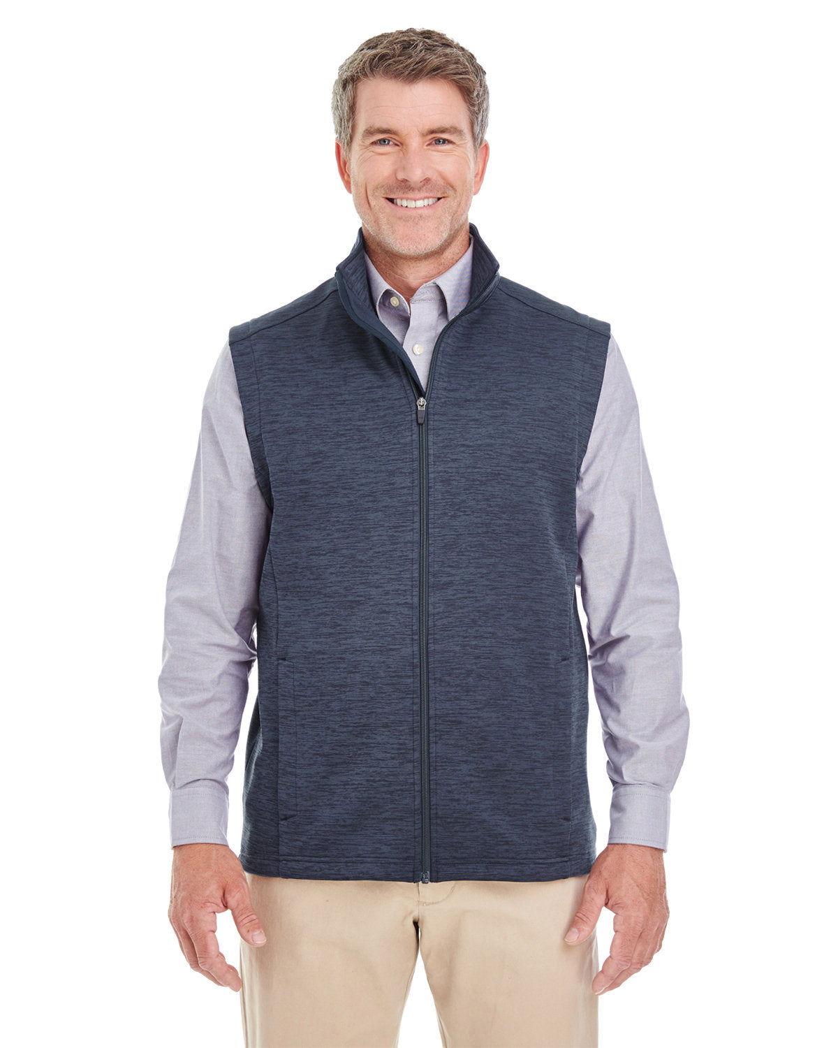 DEVON AND JONES Men's Newbury Mélange Fleece Vest