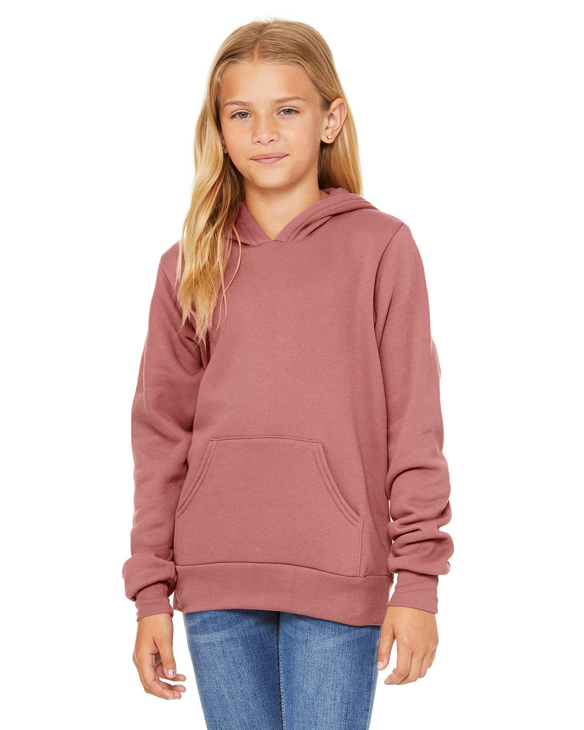 BELLA+CANVAS Youth Sponge Fleece Pullover Hooded Sweatshirt