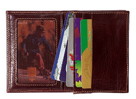 Deluxe Business Card holder wine top grain cowhide