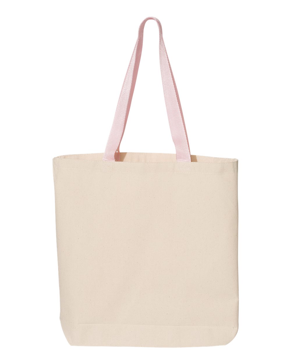 000504 Q-Tees™ 11L Canvas Tote w/Contrast Color Handles