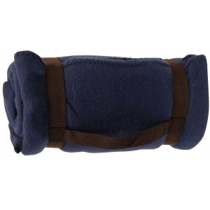 Whipstitch Fleece Blanket w/ Strap