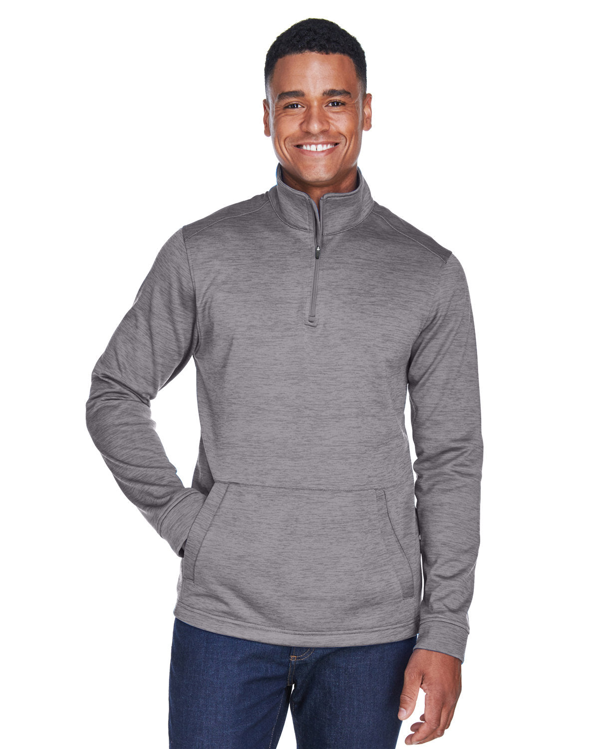 DEVON AND JONES Men's Newbury Mélange Fleece Quarter-Zip