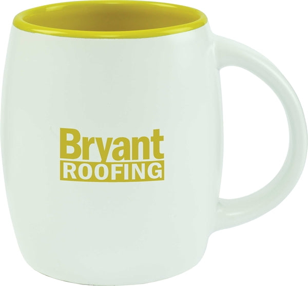 Pipa 14oz 2tone white/yellow mug in Ripple gift box