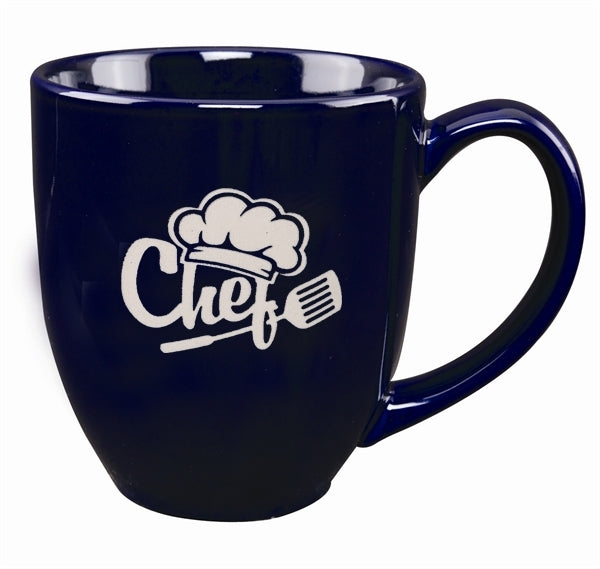 Bistro 16oz cobalt mug - Etched