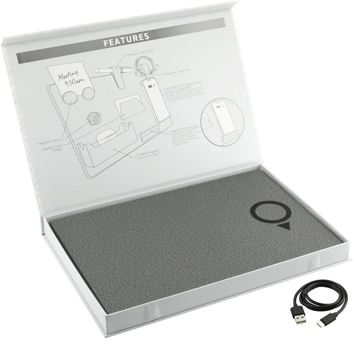 MagClick Fast Wireless Charging Desk Organizer