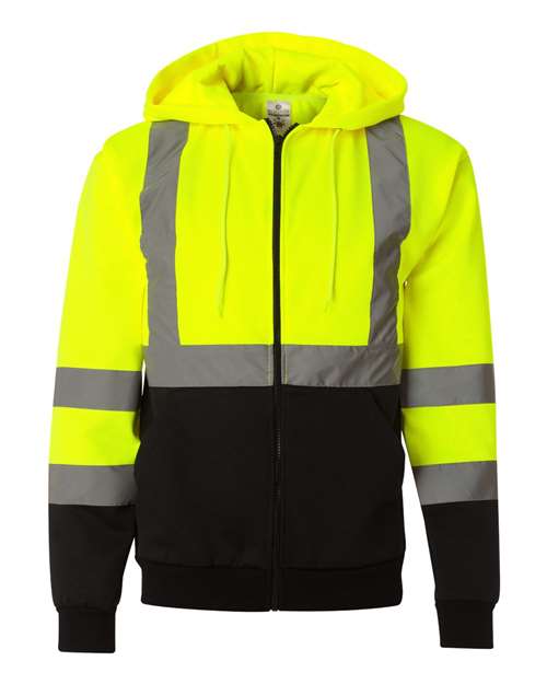 Kishigo Hi-Vis Full-Zip Hooded Sweatshirt