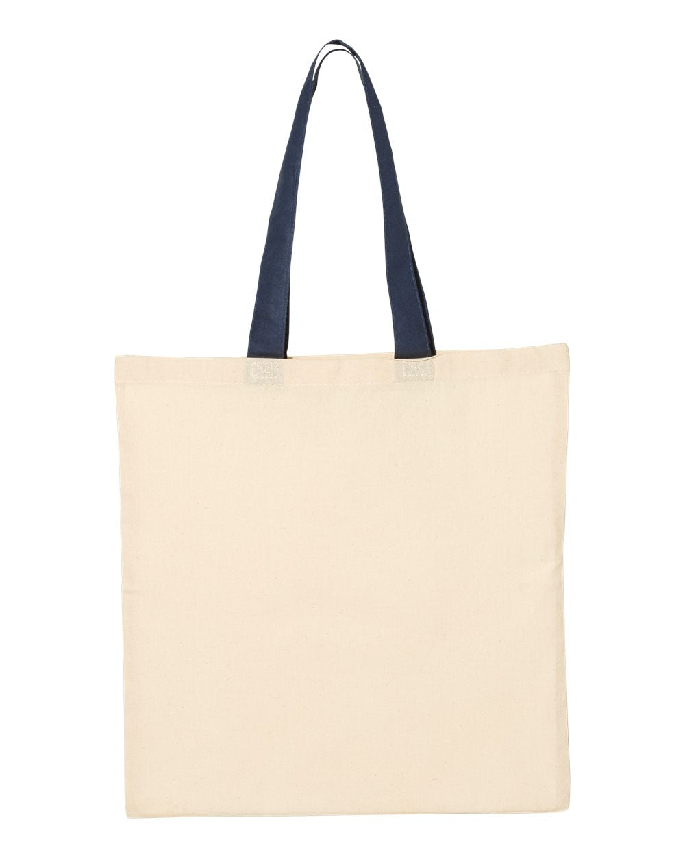 Q-Tees™ Economical Tote w/Contrast-Color Handles