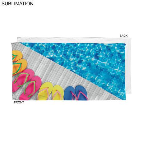 72 Hr Fast Ship - Stock Design Sublimated, Heaviest Weight, Plush Velour Terry Beach Towel, 30x60