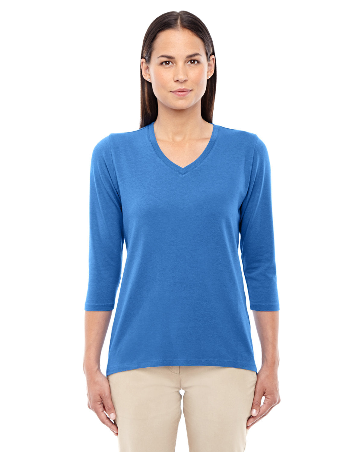 DEVON AND JONES Ladies' Perfect Fit? Bracelet-Length V-Neck Top