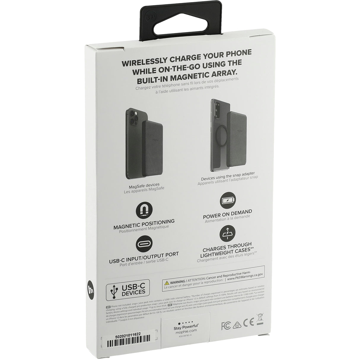 000366 mophie Snap+ Mini 5000 mAh Wireless Power Bank