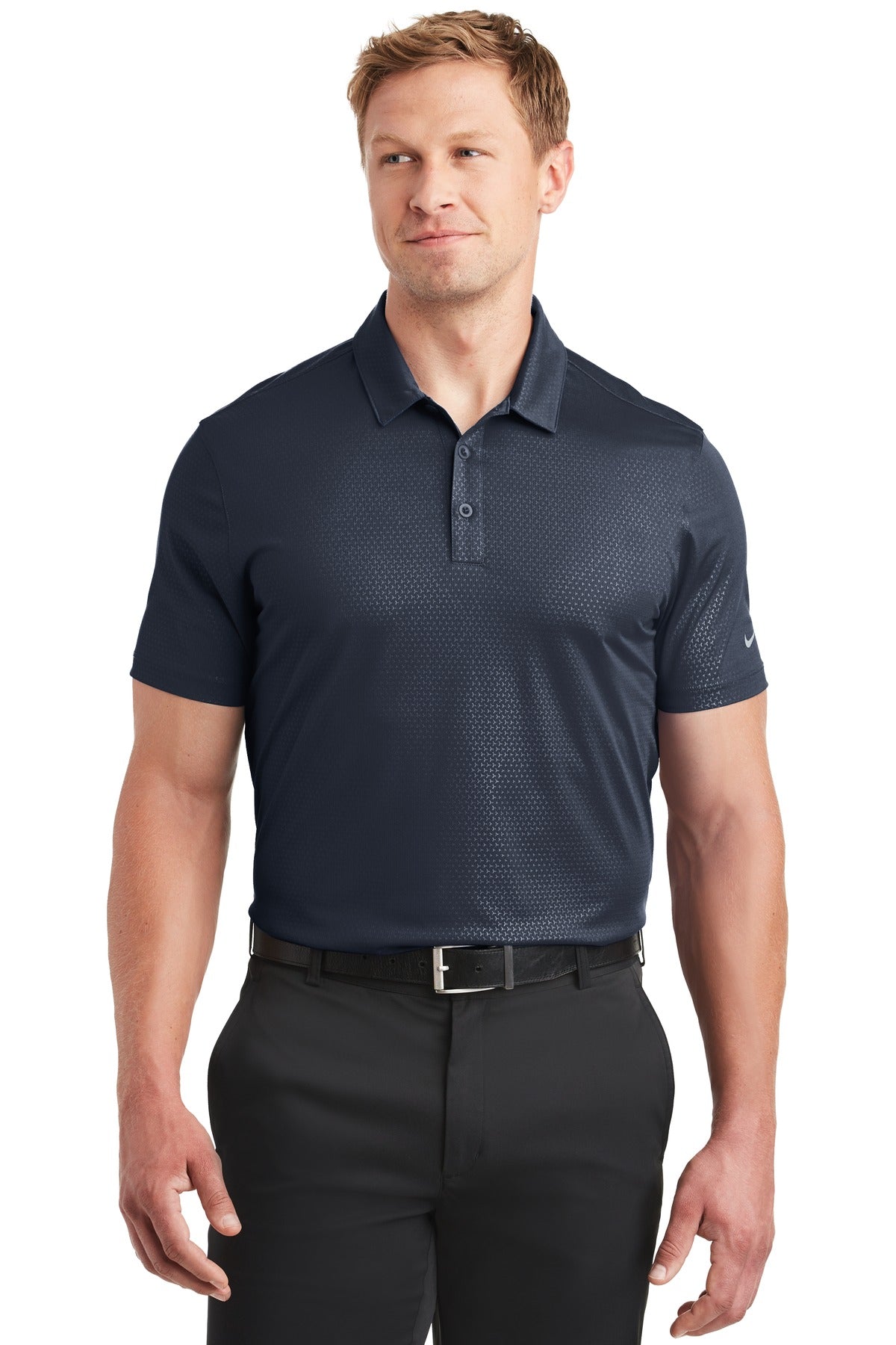 Nike Golf Dri-FIT Embossed Tri-Blade Polo Shirt