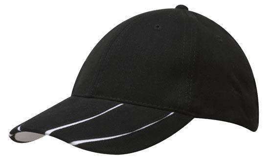 Brushed Heavy Cotton Cap w/Laminated Two-Tone Peak