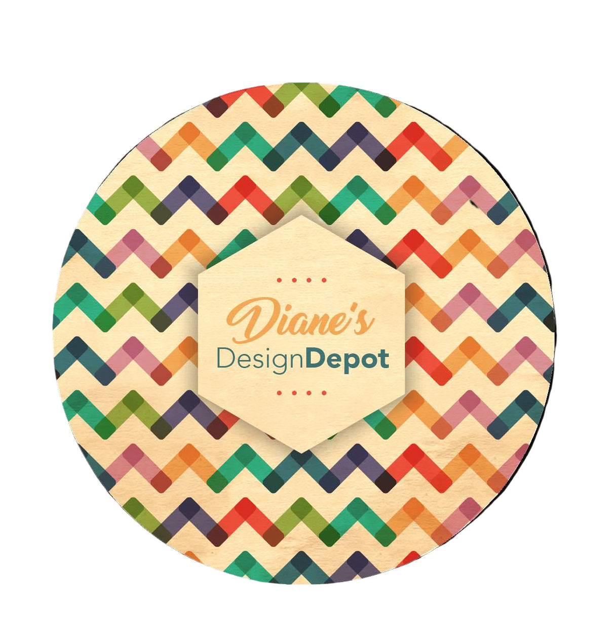 3.5" Round Wood Coaster