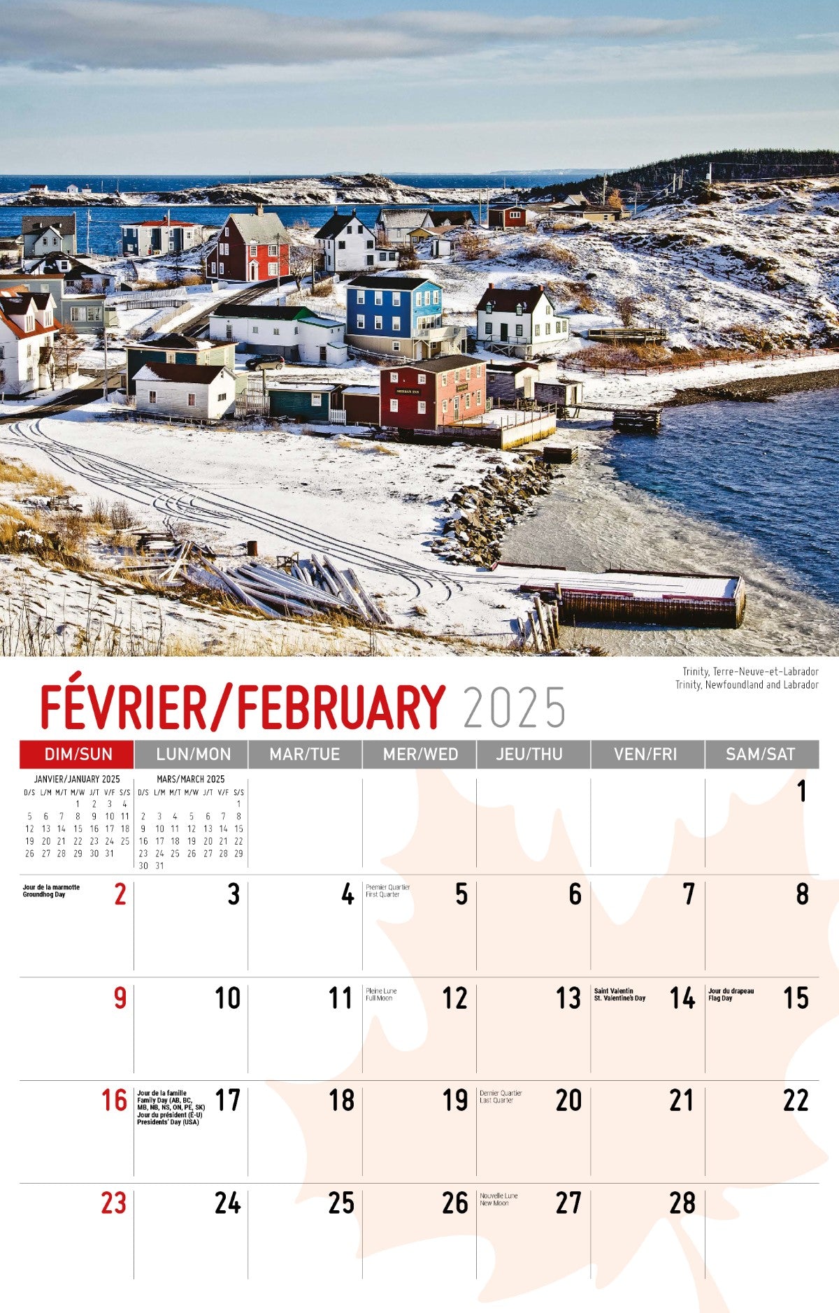 Galleria Wall Calendar 2025 Scenes of Canada (English/French)