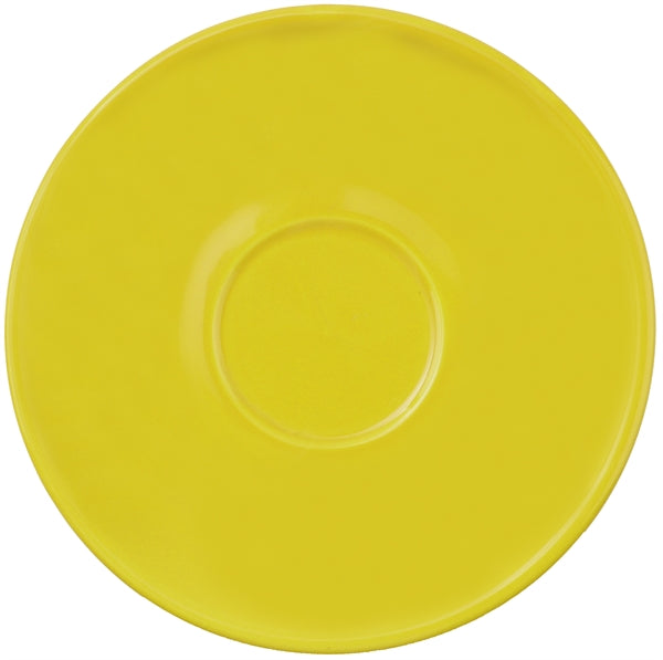 Piccolo saucer 5-3/16" yellow vitrified