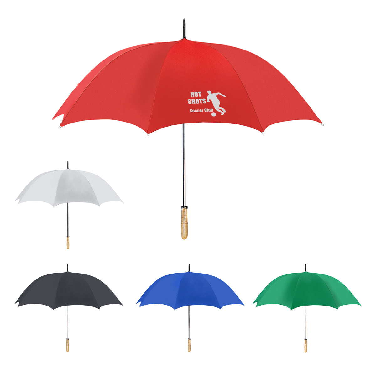 60" Arc Golf Umbrella With 100% Rpet Canopy