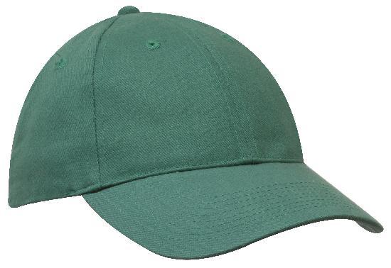 000960 Six Panel Brushed Poly Cotton Cap