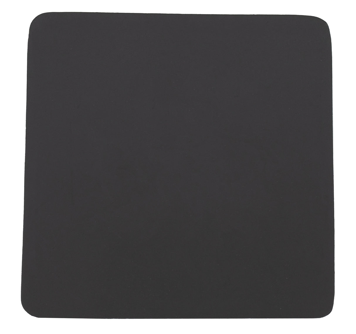 European thick bonded leather single large square coaster black - no backing