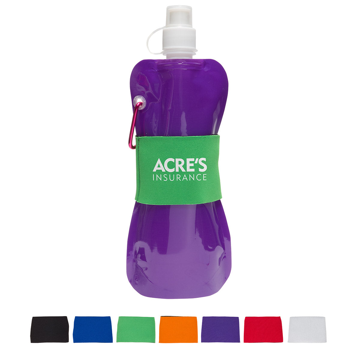 Comfort Grip Flex 16 oz Water Bottle with Neoprene Waist Sleeve