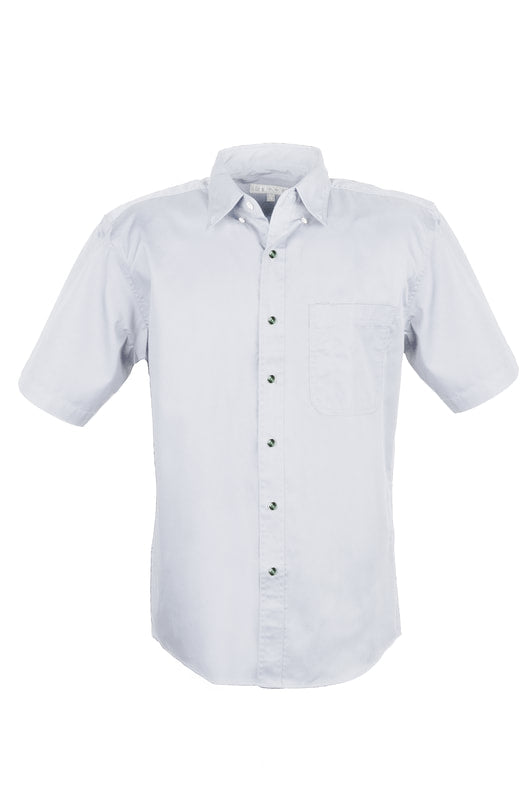 MEN EASY CARE COTTON BLEND DRESS SHIRTS SHORT Sleeve Tall (White) (LT-3XLT)