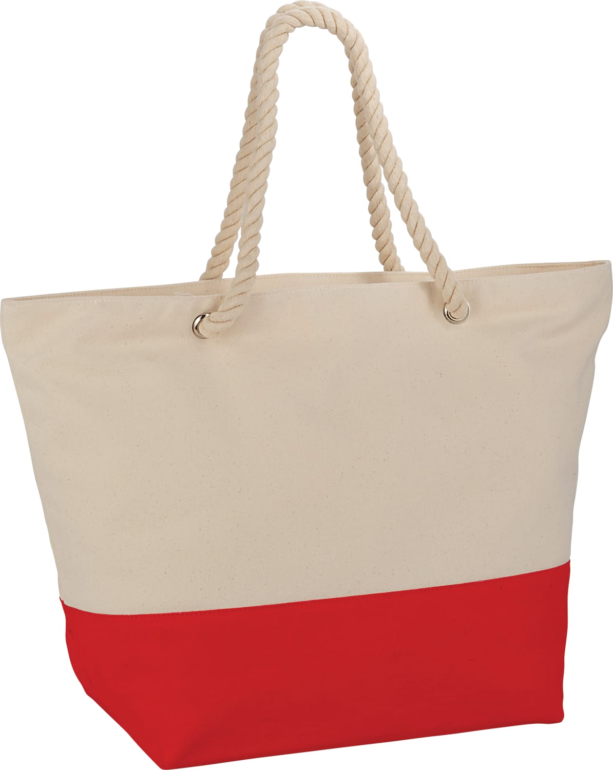 Zippered 12oz Cotton Canvas Rope Tote