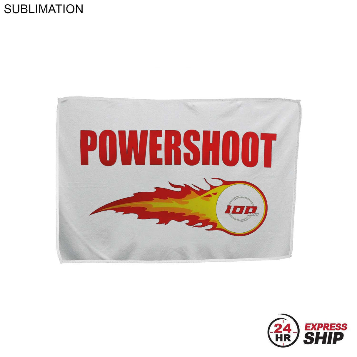 24 Hr Express Ship - Microfiber Moisture Wicking, Cooling, Sports, White Towel, 12x18, Sublimated
