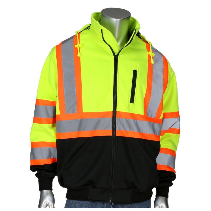 Two-Tone X-Back Full Zip Grid Fleece Sweatshirt