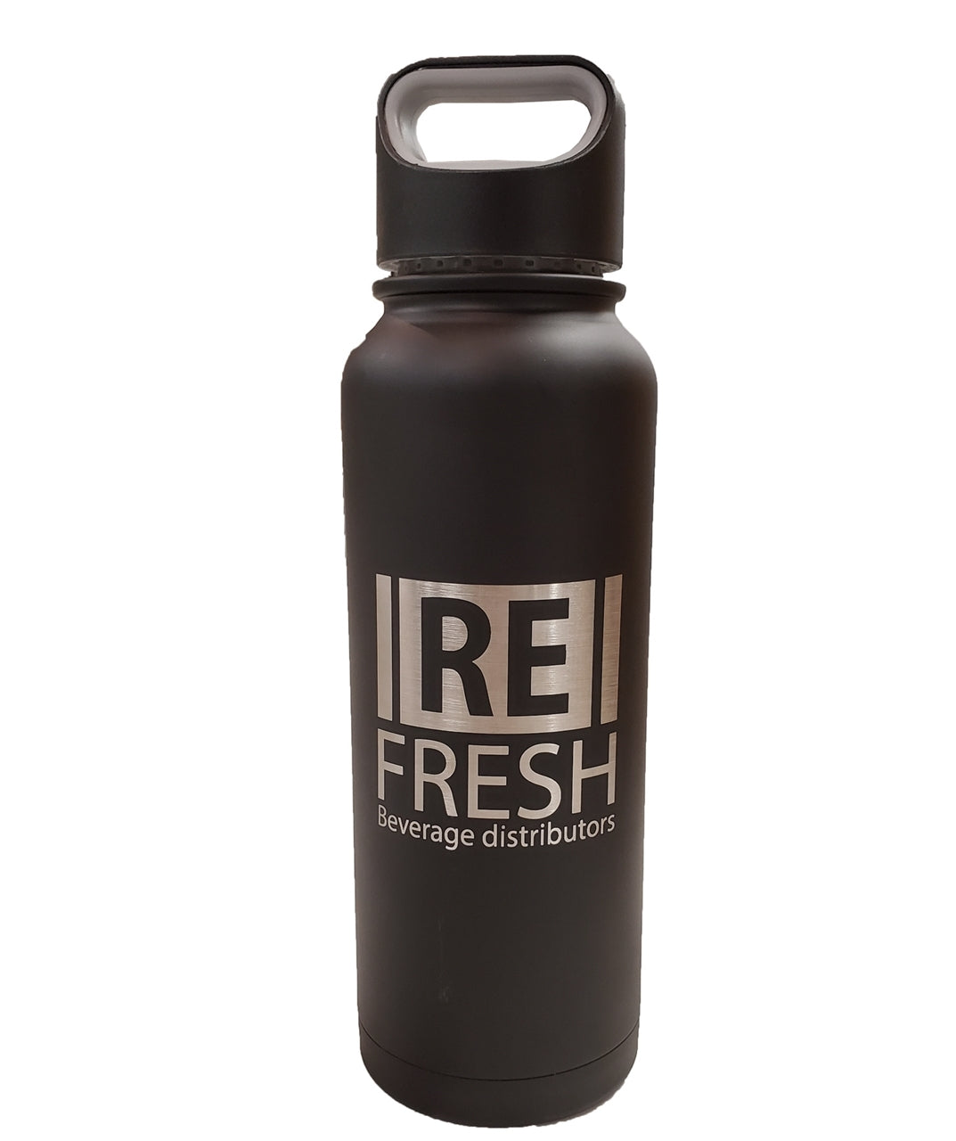 Jasper 40oz double wall stainless steel vacuum howler matte black - Etched