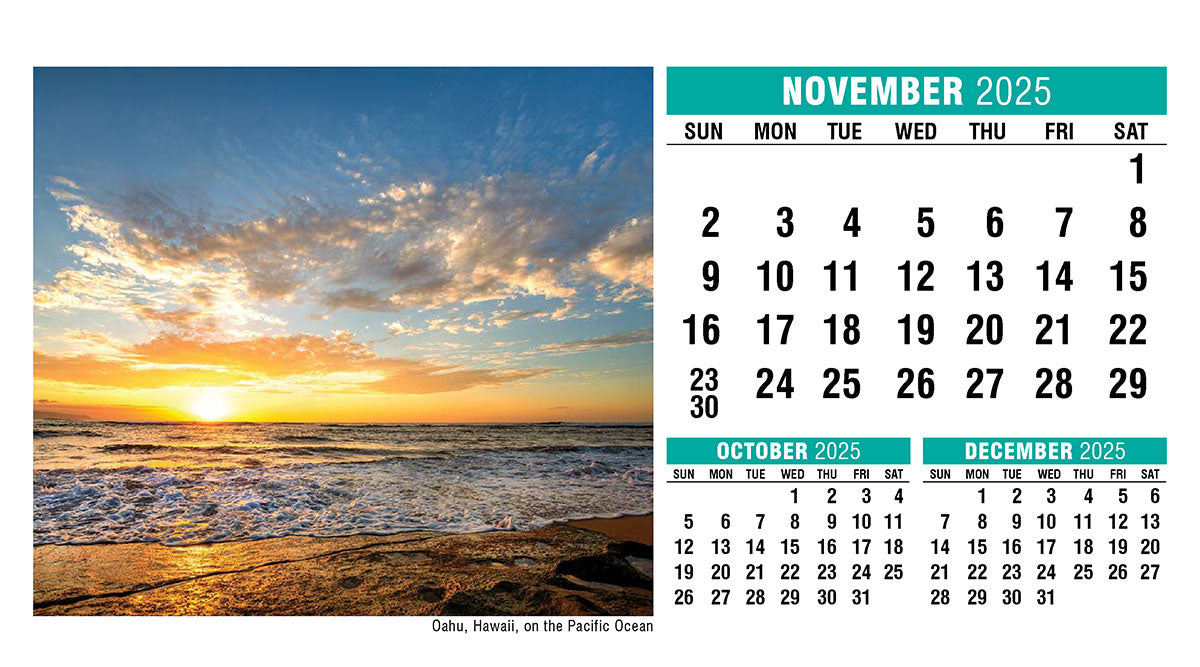 Galleria Sun, Sand & Surf Desk Tent Calendar