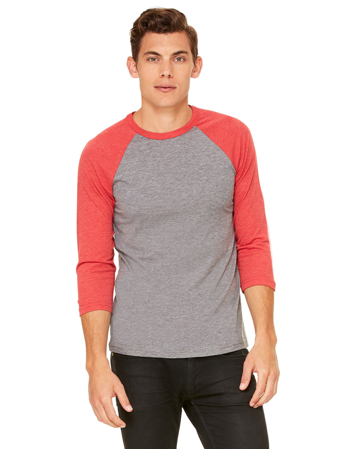BELLA+CANVAS Unisex 3/4-Sleeve Baseball T-Shirt