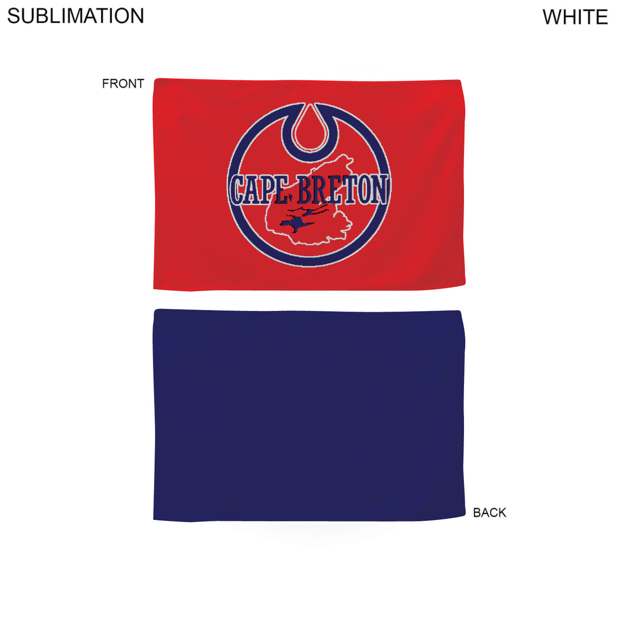 Colored Microfiber Dri-Lite Terry Rally, Sports, Skate Towel, 12x18 Sublimated Edge to Edge 2 sides